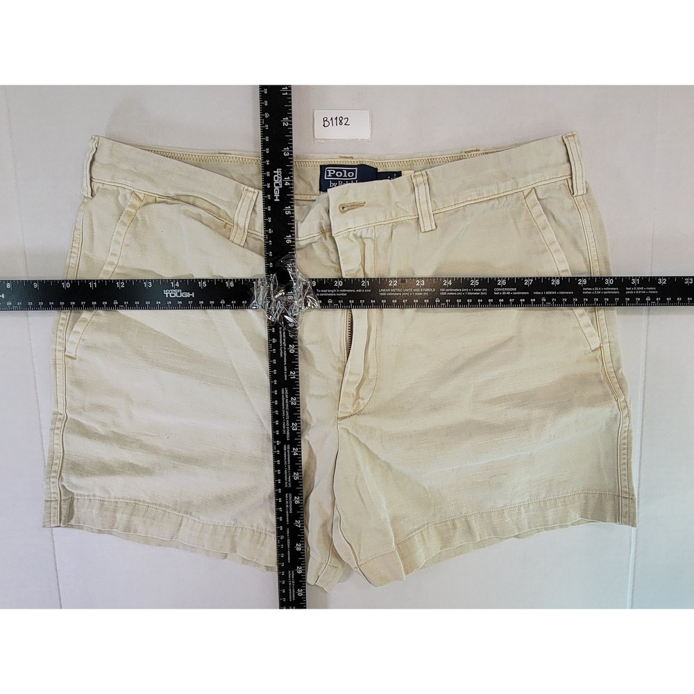 Polo Ralph Lauren Khaki Cotton Twill Shorts Women's Size 36 - Picture 2 of 5